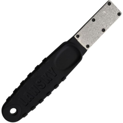 Lansky Diamond Sharpening Pad Extra Coarse Black Synthetic Handle 2'' x 0.75''