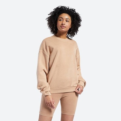 

Reebok Classics Non Dye Crewneck Womens Wild Brown Sportswear Sweatshirt Crew, Коричневый, Reebok Classics Non Dye Crewneck