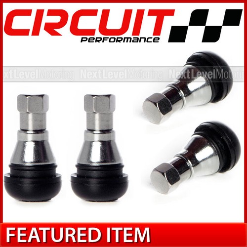 4 Circuit Performance TR412 Short Chrome Snap-In Valve Stems Fits Hyundai Mazda