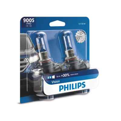 Philips 9005 Vision Upgrade Headlight (9005PRB2), 2 Count (Pack) (open box)