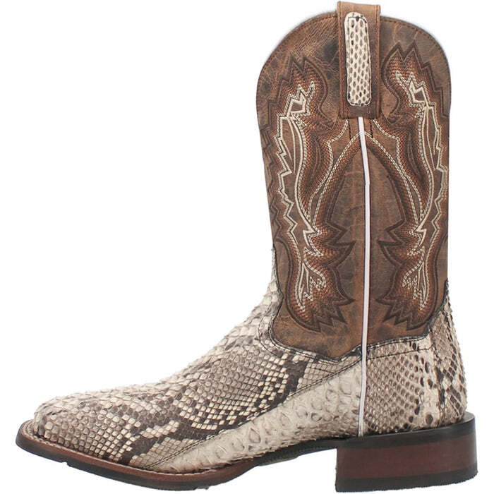 Pre-owned Dan Post Men's Brutus Python Boot Dp4917 In Natural/brown
