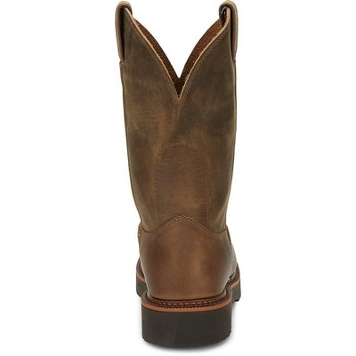 Pre-owned Justin Boots Justin Men's 4440 Blueprint 11" Tan Electrical Hazard Slip-resisting Work Boots In Tan Gaucho (tan)