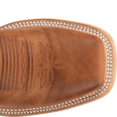 Pre-owned Justin Boots Justin Men's Br307 Austin 11" Cognac Broad Square Toe Western Pull-on Boots In Cognac (brown)