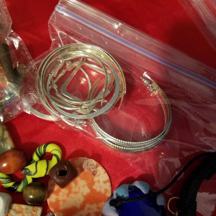 broken jewelry lot beads charms jewelry crafts supplies metal clay stone