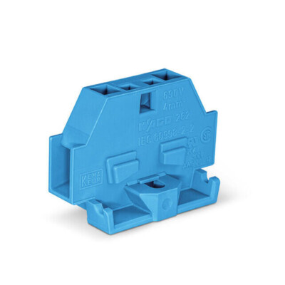 2pcs WAGO262-304 2-Conductor Terminal Block with Fixing Flange 4mm² Blue  New Kd