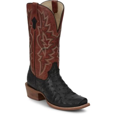 Pre-owned Tony Lama Men's Sa8267 Rylen 13" Full Quill Black Square Toe Western Boot