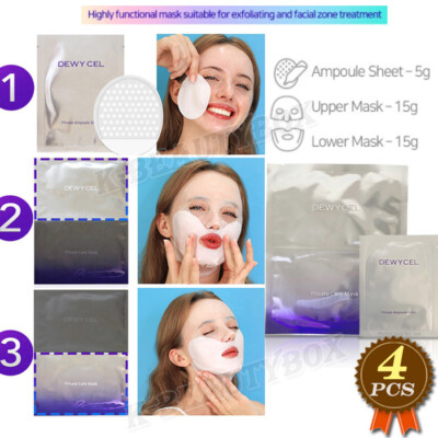 DEWYCEL Private Care Mask 4EA Premium VVIP treatment 3-step care mask Set