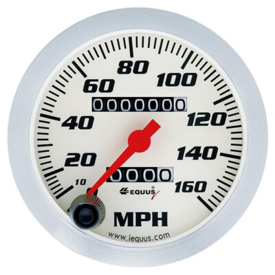 Equus Speedometer Gauge 8076; 8000 Series 0-160 MPH 3-3/8'' Full Sweep Mechanical