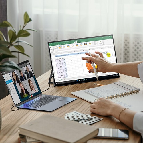 UPERFECT 18.5" Portable Monitor Touchscreen FHD 1080P Laptop Screen USB-C HDMI