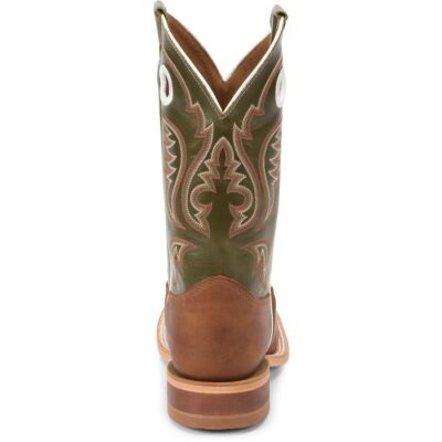 Pre-owned Justin Boots Justin Men's Br307 Austin 11" Cognac Broad Square Toe Western Pull-on Boots In Cognac (brown)