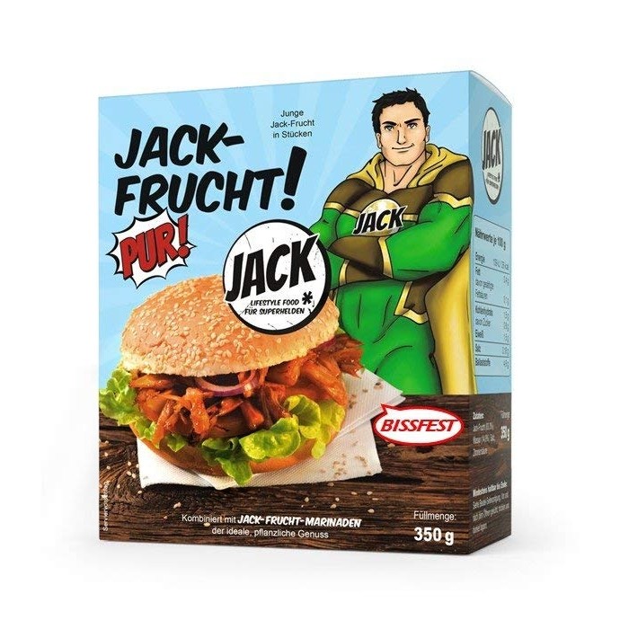 JACK - Jack-Frucht - Pur! - Bissfest - 300g - Für Vegane Pulled Pork Burger