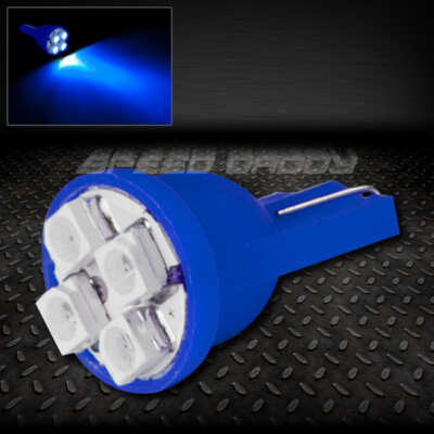 4SMD 4 3528 SMD LED T10 W5W 194 168 СИНИЙ АВТОМОБИЛЬНЫЙ ВНУТРЕННИЙ КУПОЛ КЛИНОВИДНАЯ ЛАМПОЧКА 12V