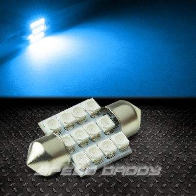 12 SMD 12SMD 31 ММ СИНИЙ 3528 5050 СВЕТОДИОДНЫЙ ВНУТРЕННИЙ КУПОЛ/КАРТОГРАФИЧЕСКАЯ ПАНЕЛЬ 12 В ЛАМПОЧКА НАКАЛИВАНИЯ
