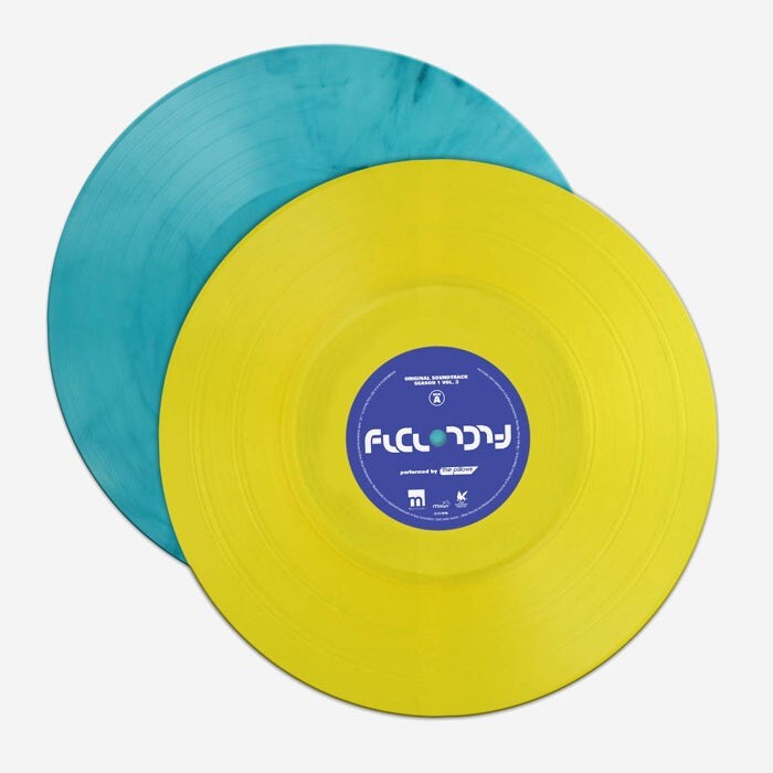 FLCL Vinyl Record Soundtrack  Season 1 Vol 3 The Pillows 2 LP Yellow Teal