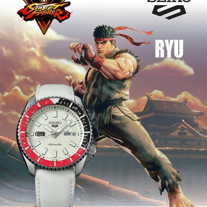 Pre-owned Seiko 5 Sports Srpf19k1 Automatic Srpf19 X Street Fighter Ryu