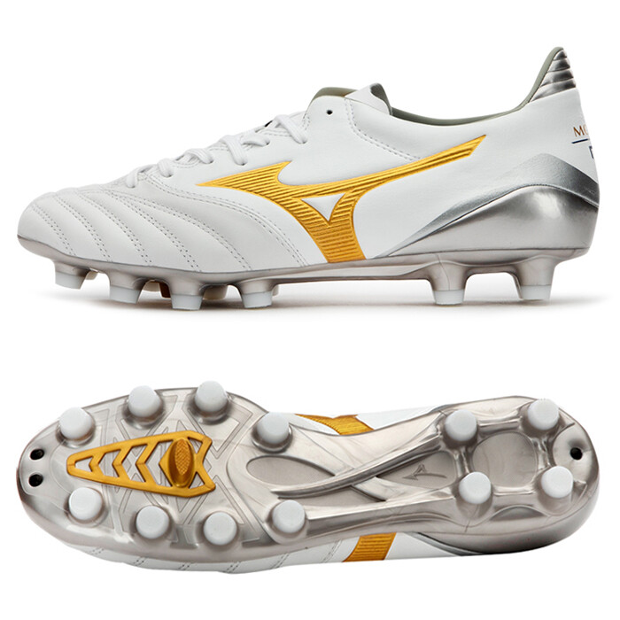 Mizuno Morelia Neo KL II MD Football Shoes Soccer Cleats White/Gold