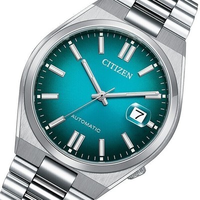 Pre-owned Citizen Nj0151-88x Tsuyosa Sapphire Automatic Gradient Blue Stainless Steel