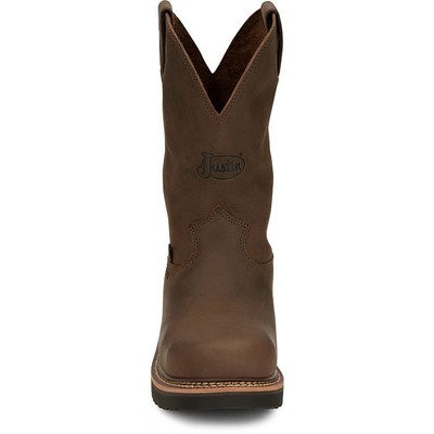 JUSTIN BOOTS JUSTIN MEN'S OW4441 CARBIDE 11" BROWN STEEL TOE ELECTRICAL HAZARD WORK BOOTS