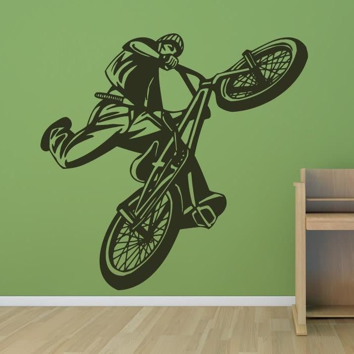 BMX Bike Stunt Rider Wall Art Sticker
