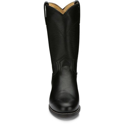 Pre-owned Justin Boots Justin Women's L3703 Cora 10" Black Round Toe Western Boot