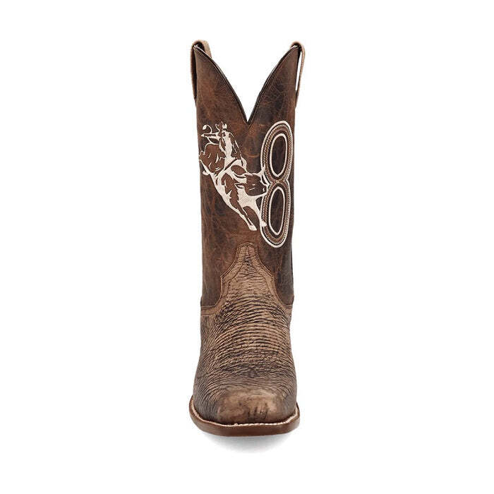 Pre-owned Dan Post "the Dirt Show" Bison Leather Boot Dp5037 In Brown