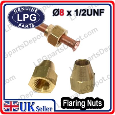 1/2 UNF x D8 copper pipe Flaring nut
