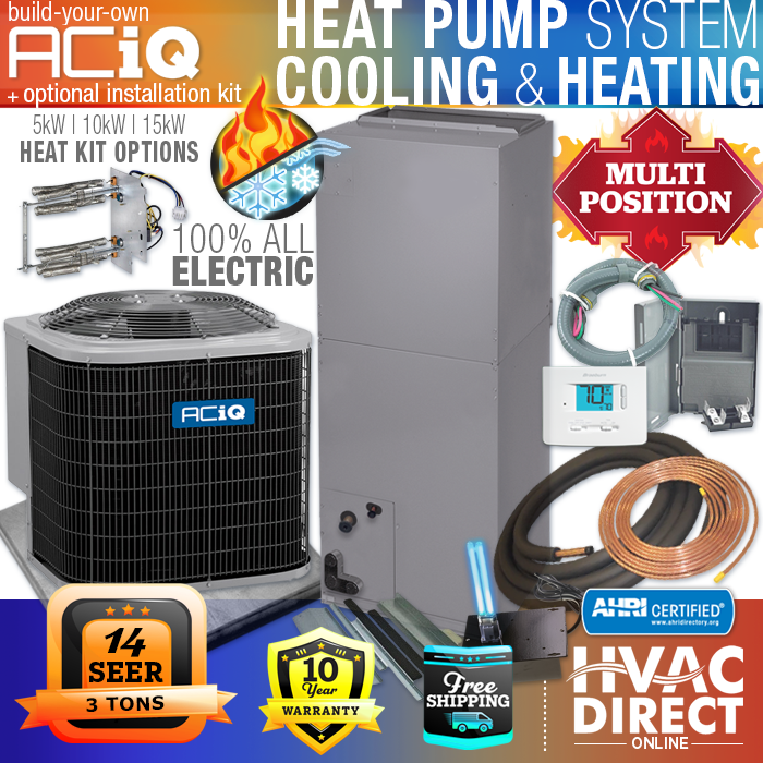 3 Ton 14 SEER ACiQ-Heil by Carrier Heat Pump AC Split System