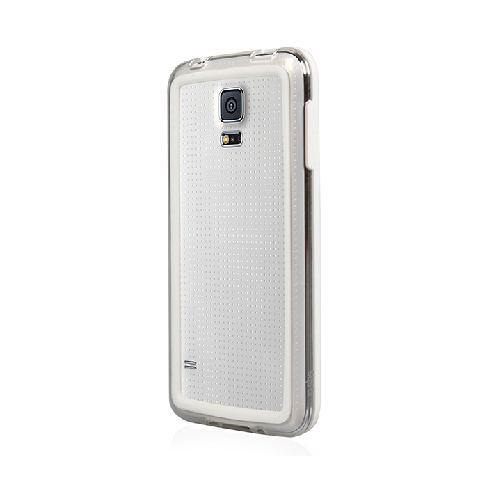 SBS BUMPER CUSTODIA CASE per SAMSUNG SM G900 GT i9600 GALAXY S5 BIANCA