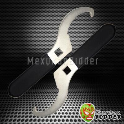 1 PAIR COILOVER ADJUSTMENT TOOL AFTERMARKET SUSPENSION SPANNER WRENCH CHROME
