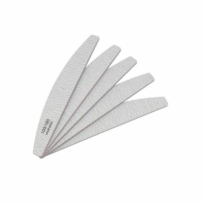 48 Lime Mezza Luna Bilaterale Grana 100/180 Per Ricostruzione Unghie Nail dfh 1