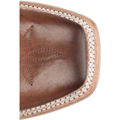 Pre-owned Tony Lama Women's Tl3204 Gabriella 11" Gold/tan Sq Toe Western Block Heel Boots In Gold/tan (brown)