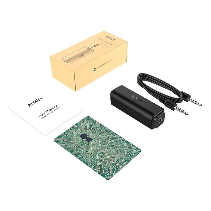 AUKEY Ground Loop Isolator for Home Audio and Car Stereo System With 3.5mm US