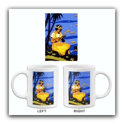 1920's Hawaiian Ukulele Lady - Matchbook Advertising Mug