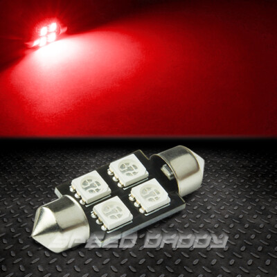 4 SMD 4SMD 36 ММ КРАСНЫЙ 5050 5055 СВЕТОДИОДНЫЙ АВТОМАТИЧЕСКИЙ ВНУТРЕННИЙ КУПОЛ/ПАНЕЛЬ КАРТЫ 12 В ЛАМПОЧКА