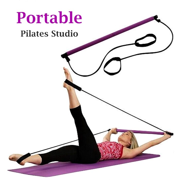 Kit Barra Bar Portatile Con Bande Resistenza Per Pilates Esercizi Cura Corpo cir