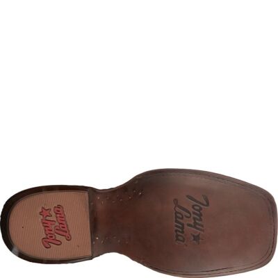 Pre-owned Tony Lama Women's Sa2100 Rowena 11" Brown Sq Toe Pull-on Cowgirl Mid-calf Boots In Espresso (brown)