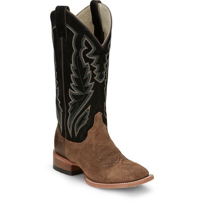 JUSTIN BOOTS JUSTIN WOMEN'S JP2605 PALISADE 13" CLAY BROWN SQ TOE BLOCK HEEL WESTERN BOOTS