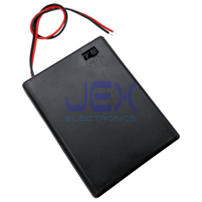 Four/4X AAA DIY Battery Holder Case Box 5V/6V With Power & Switch Bare Wire Ends