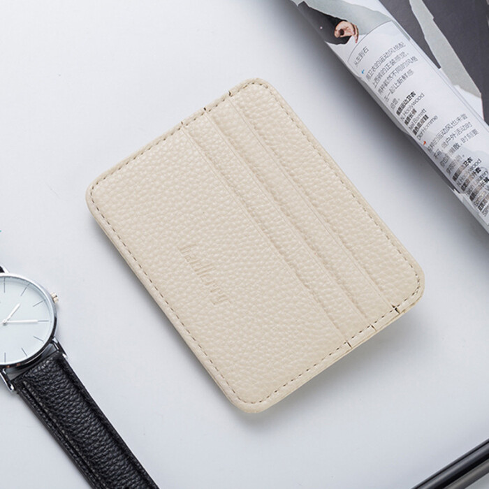 Unisex Slim Leather Front Pocket Wallet ID Credit Card Holders Small Coin Purse