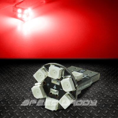 10 КРУГЛЫХ СВЕТОДИОДНЫХ ЛАМПОЧЕК SMD 10SMD T13 W5W 194 168 КРАСНОГО ЦВЕТА ДЛЯ ВНУТРЕННЕГО ОСВЕЩЕНИЯ КУПОЛА/КАРТОГРАФИЧЕСКОЙ ПАНЕЛИ