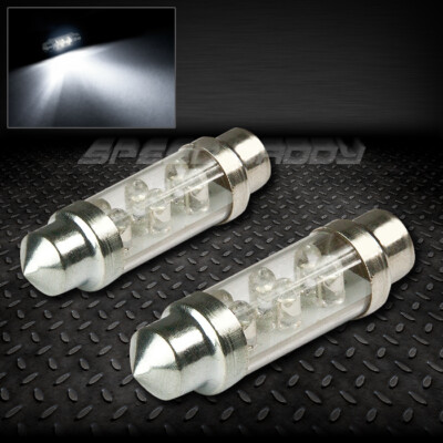 ПАРА 39-МИЛЛИМЕТРОВЫХ БЕЛЫХ ЛАМП НАКАЛИВАНИЯ С ВНУТРЕННИМ КУПОЛОМ ВЫСОКОЙ МОЩНОСТИ 12 В с КРУГЛЫМ СВЕТОДИОДОМ 6X3 ММ