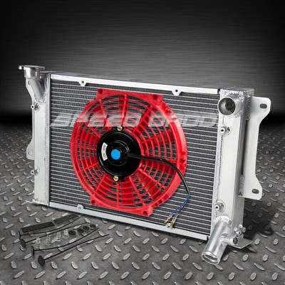 3-РЯДНЫЙ АЛЮМИНИЕВЫЙ ГОНОЧНЫЙ РАДИАТОР + 10 КРАСНЫХ ВЕНТИЛЯТОРОВ ДЛЯ 72-77 MAZDA RX3 SAVANNA S102A