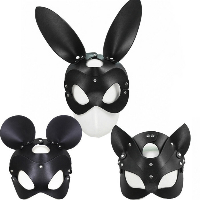 Sexy Lingerie Bunny Hot Leather Animal Mask Exotic Headgear Slave UK HALLOWEEN - Picture 2 of 7
