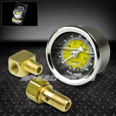 РЕГУЛЯТОР ДАВЛЕНИЯ ТОПЛИВА NRG 100PSI 100 ФУНТОВ НА квадратный ДЮЙМ 1/8 NPT ДАТЧИК УРОВНЯ МАСЛА/ЖИДКОСТИ CARBON