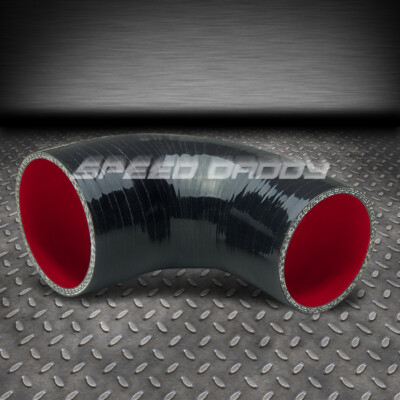 2,5-33-СЛОЙНЫЙ 90-ГРАДУСНЫЙ ШЛАНГ ДЛЯ ТУРБОНАДДУВА / ПРОМЕЖУТОЧНОГО ОХЛАДИТЕЛЯ / ВПУСКНОГО СИЛИКОНОВОГО РЕДУКТОРА ЧЕРНЫЙ