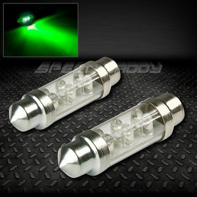 ПАРА 39-МИЛЛИМЕТРОВЫХ ЗЕЛЕНЫХ ЛАМП НАКАЛИВАНИЯ С ВНУТРЕННИМ КУПОЛОМ ВЫСОКОЙ МОЩНОСТИ 12 В с КРУГЛЫМ СВЕТОДИОДОМ 6X3 ММ