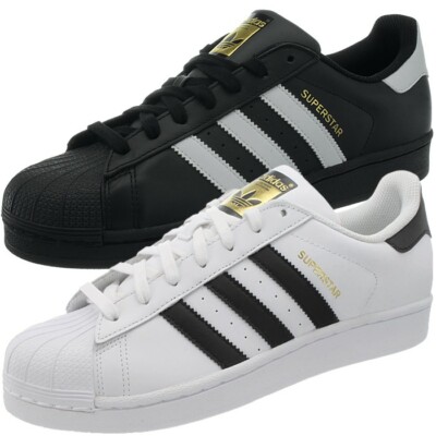Adidas Superstar schwarz weiß Herren Leder Kult Sneaker Adidas Superstar schwarz weiß Herren Leder Kult Sneaker