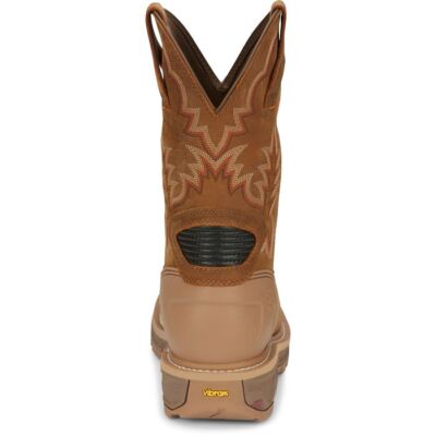 JUSTIN BOOTS JUSTIN MEN'S CR2124 MONTANA RUST (BROWN) NANO COMP TOE WATERPROOF EH WORK BOOTS