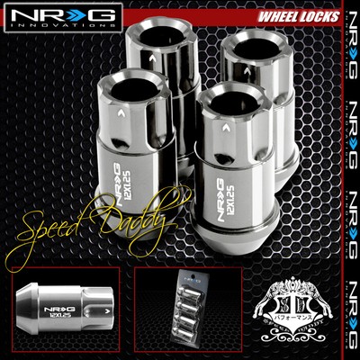 ДЛЯ SUBARU IMPREZA/NISSAN 240SX ХРОМ 4 X NRG M12X1.25 1,75 Л СТОПОРНАЯ ГАЙКА С ВЫСТУПОМ