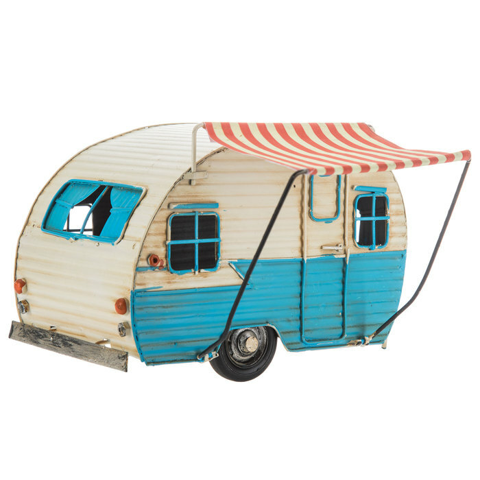 Metal Happy Camper With Awning Vintage Metal Table Decor eBay